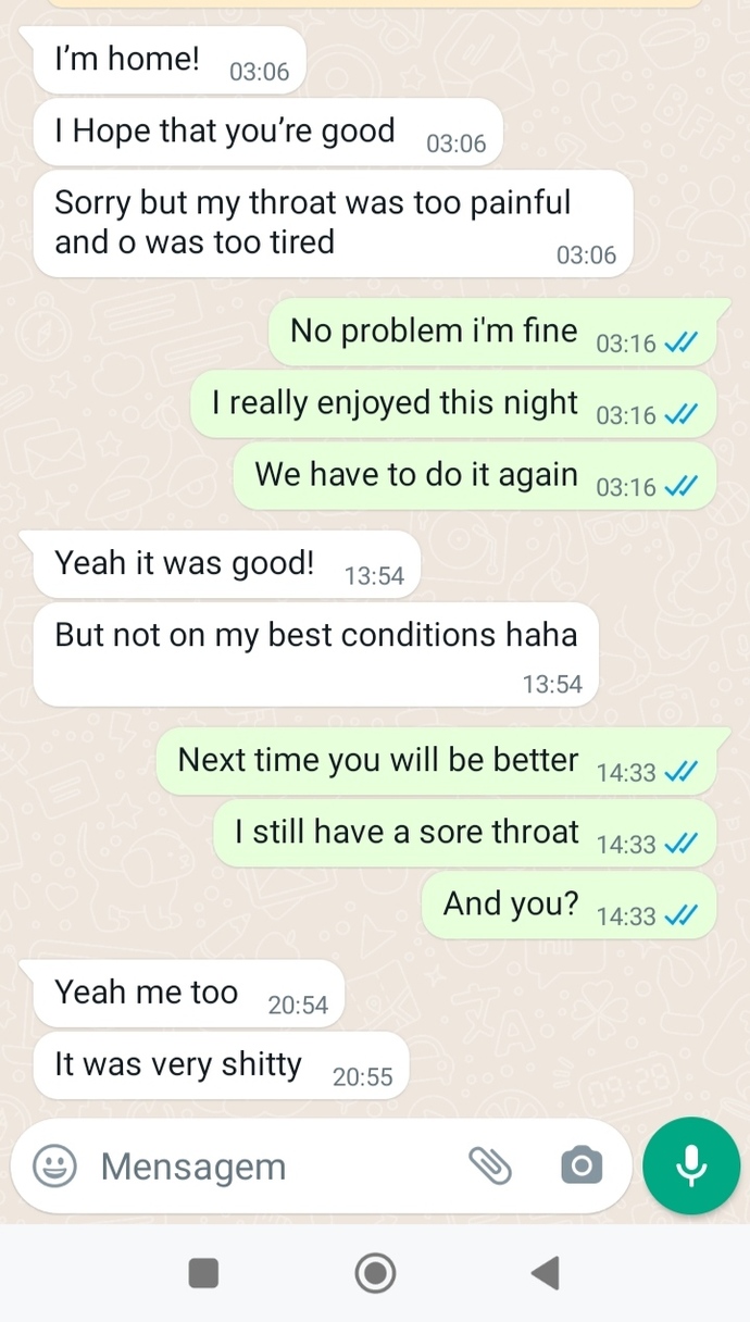 She send this message after date? Do you want she not like the date?