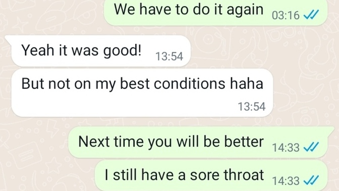 She send this message after date? Do you want she not like the date?