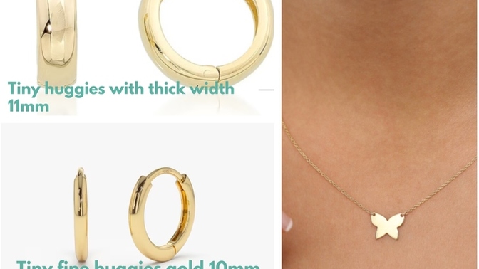 Which of these huggie earrings would look best with this necklace?
