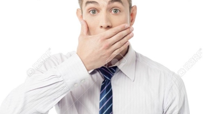 Does it look weird when a guy covers his mouth when shocked?