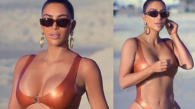 Comment on this bikini look of Kim Kardashian?