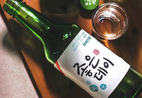 A bottle of Soju and perfect glass