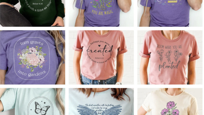 Which of these tees looks prettier, they all have good messages?