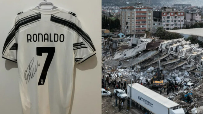 Cristiano Ronaldo's signed shirt is up for auction for the earthquake relief in Turkey. Do these universal associations make you emotional as well?