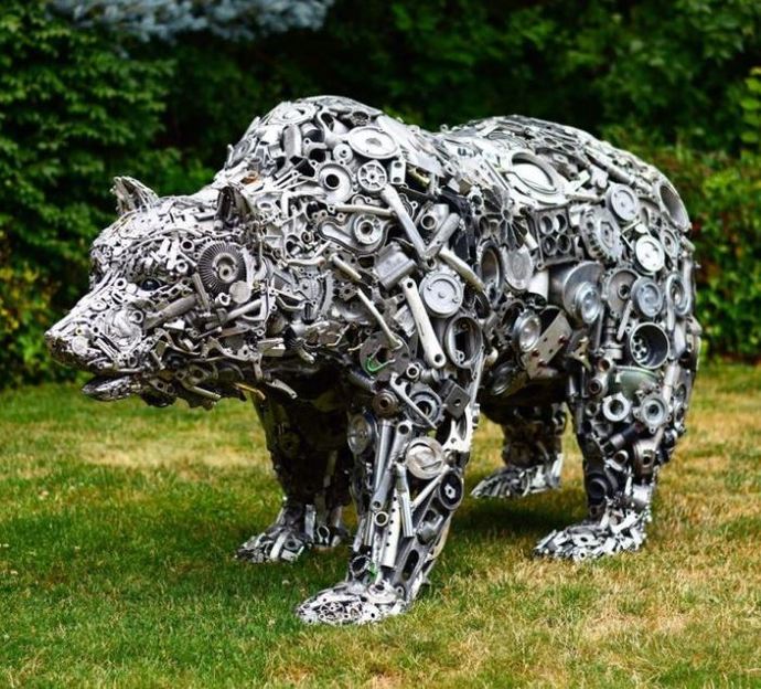 Which of these Recycled Metal Sculptures created by Brian Mock is your favorite?