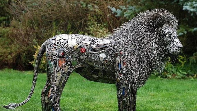 Which of these Recycled Metal Sculptures created by Brian Mock is your favorite?