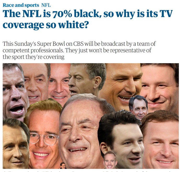 There are black announcers.
