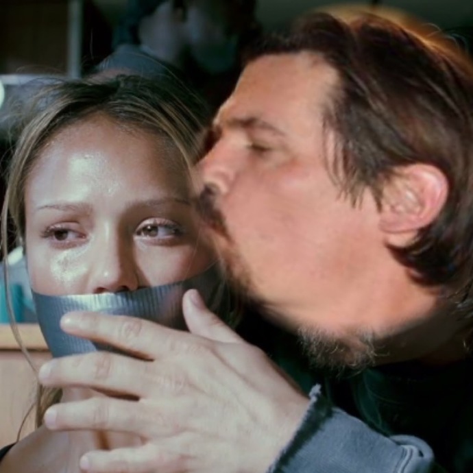 In the movie (Into the Blue), what would have Sam (Jessica Alba) would have done if Bates (Josh Brolin) was kissing her?