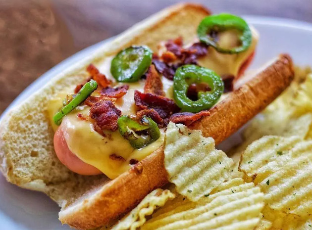 What are some unique toppings for a hot dog?