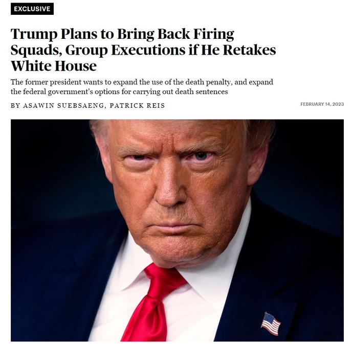 Trump has the urge to kill now.
