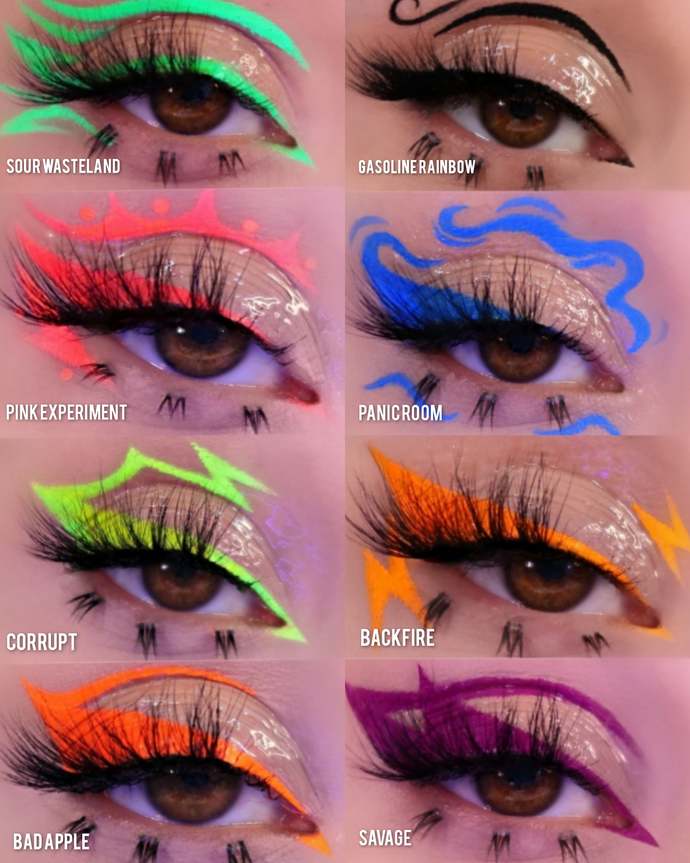 What do you think of graphic neon eyeliner look?