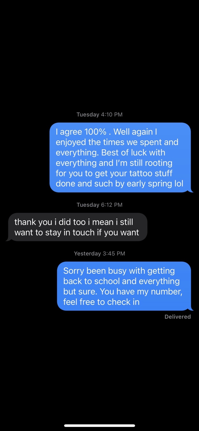 Is what I said to this guy okay?