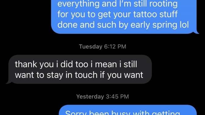 Is what I said to this guy okay?