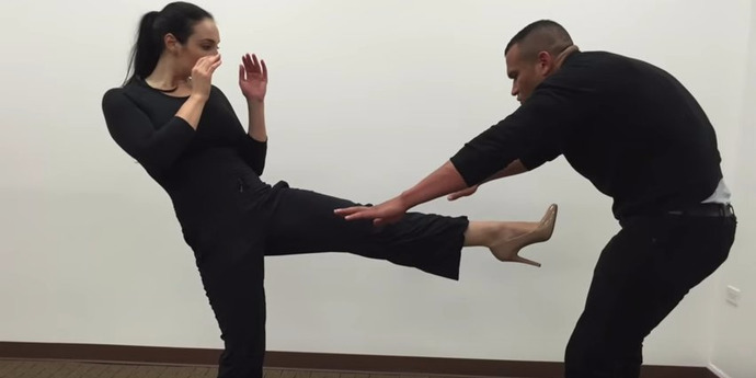Has any woman ever floored a man with a kick in the balls?