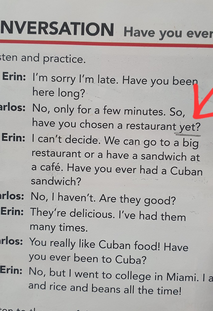 Using yet end of the sentence?