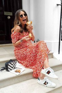 What do you think of pairing sneakers with a dress?