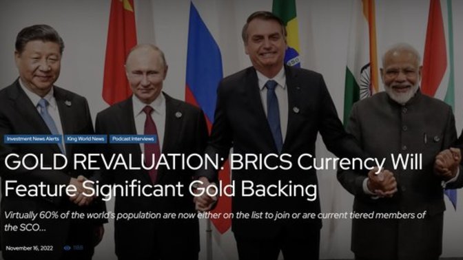 If the BRICS create a new currency based on gold and other commodities, will that be the death of the dollar as the world's reserve currency?