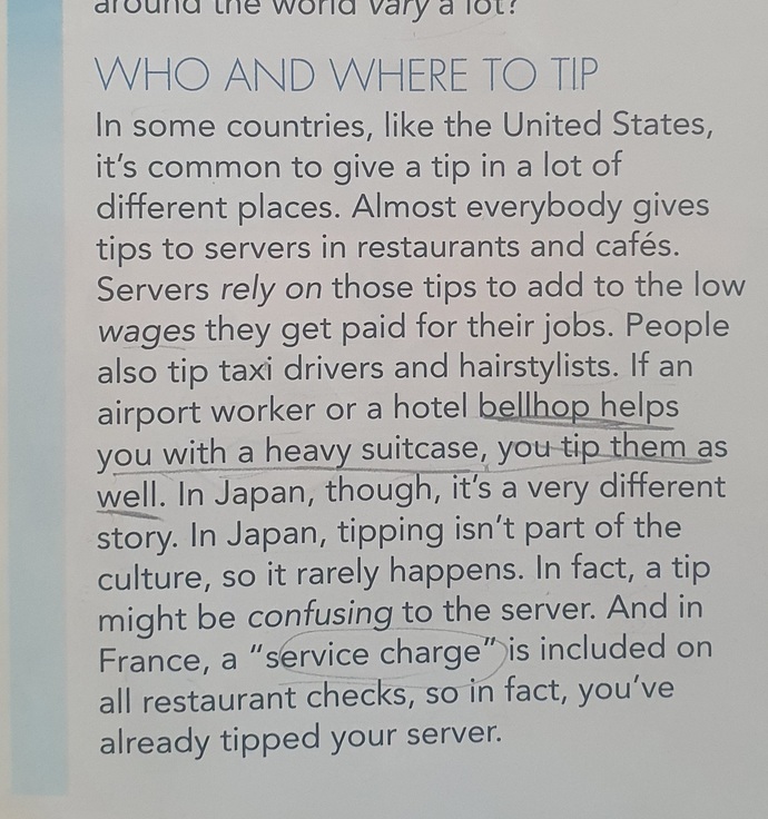 What do you think about tipping ?