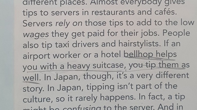 What do you think about tipping ?