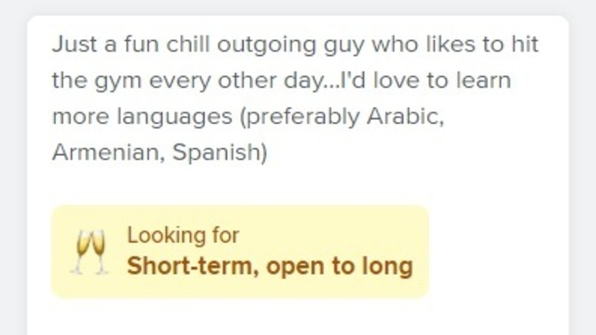 How good is my Tinder bio?