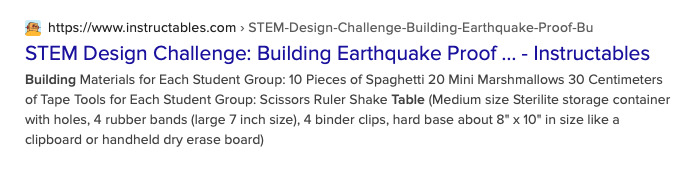 Try it yourself- then eat the collapsed buildings!