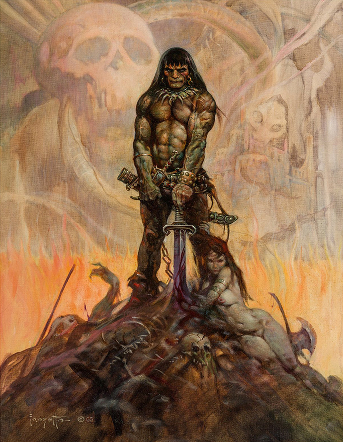 Conan the Adventurer artwork by Frank Frazetta