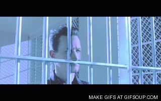 If you saw some dude pass through some metal bars how would you react?