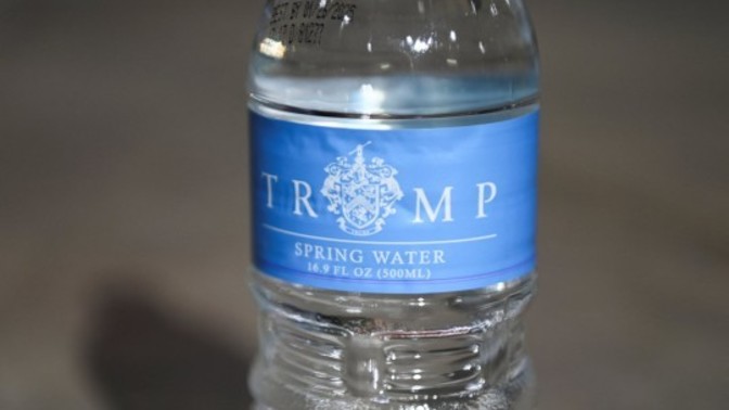 Trump University, Trump Steaks, Trump Wine, Trump University, and now Trump Water - what next will Trump do to get you?