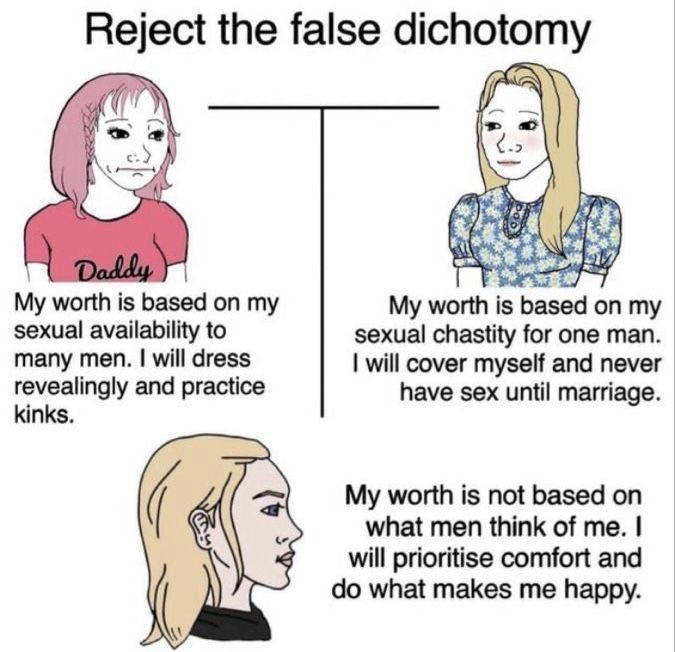 Girls, Do You Reject False Dichotomy?