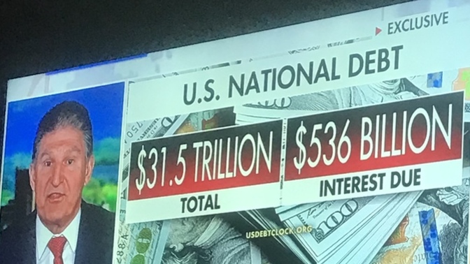 I heard U. S. Senator Joe Manchin say that “The [U. S.] national debt is the greatest threat the USA faces”…Do you Agree or Disagree with this?