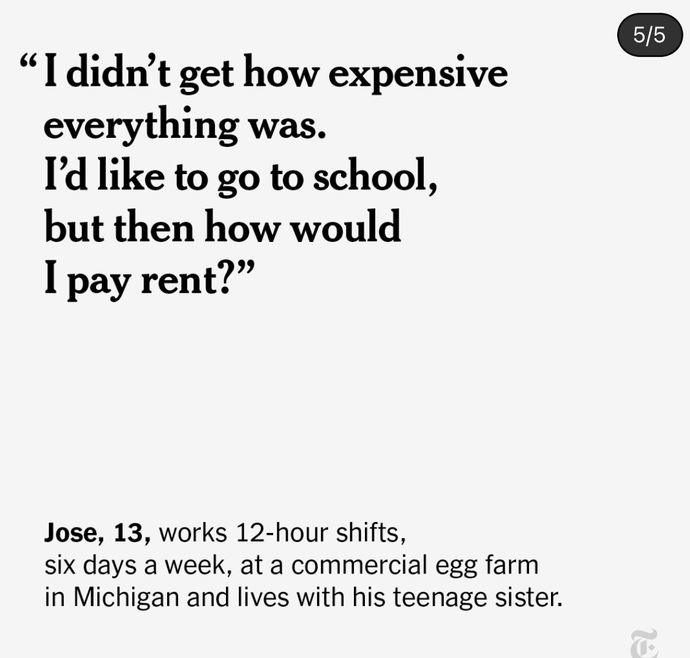 Do you support child labor if that’s how children are able to get by in their home countries due to living under extreme poverty?