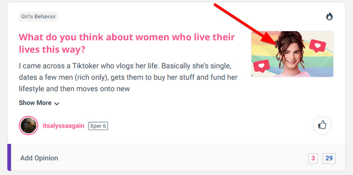 What do you think about women who live their lives this way?