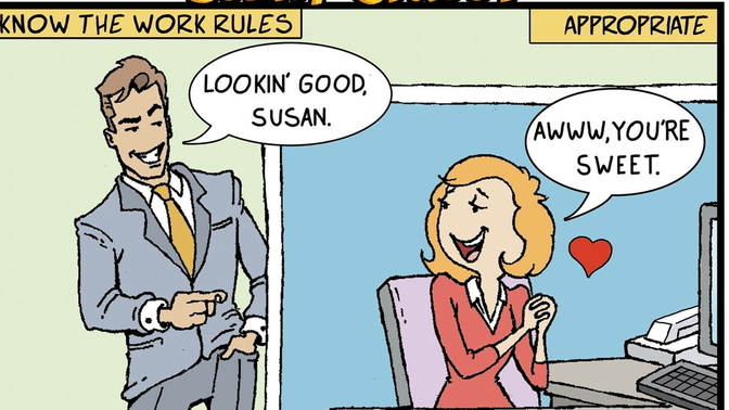 Does this cartoon actually represent how a significant number of working women perceive men they work with in corporate America?