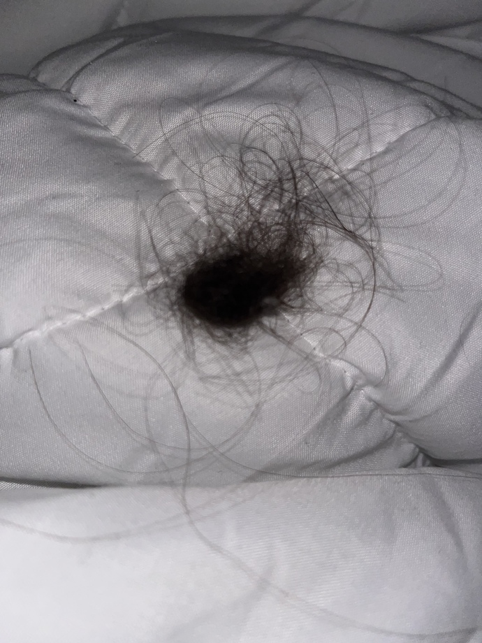 from just brushing my hair.