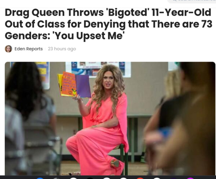 Guys, should 11 year old children be kicked out of class if they dont agree with the drag queen teacher?