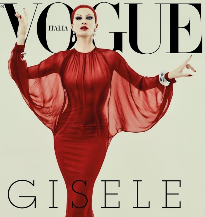 Who is on the cover of VOGUE Italia?