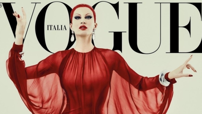 Who is on the cover of VOGUE Italia?