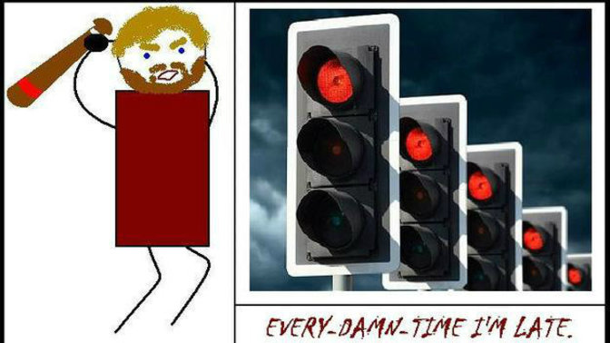 Have you ever had nothing but red lights when trying to drive somewhere?