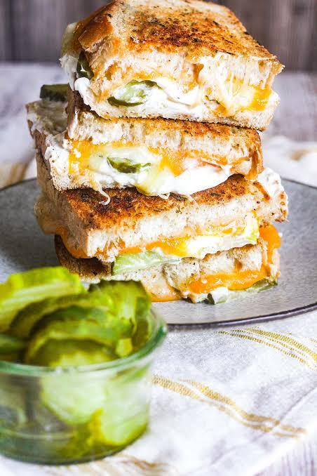Grilled cheese with pickles