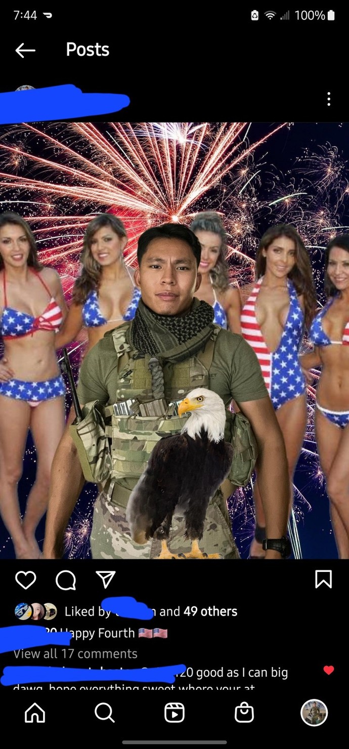 Do you think this picture is inappropriate for military personnel?