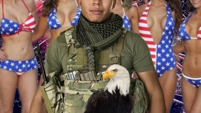 Do you think this picture is inappropriate for military personnel?