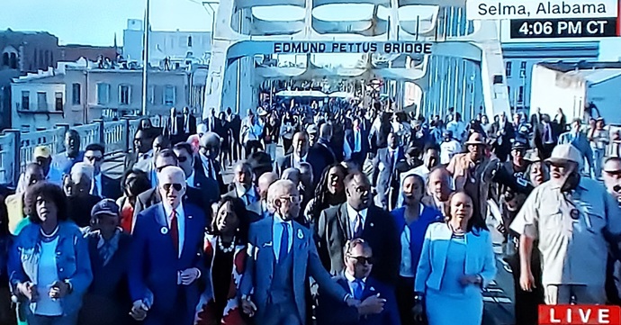 Are you in favor of President Biden marching in support of civil rights?
