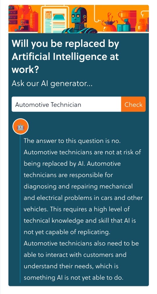Is your job at risk to A. I?