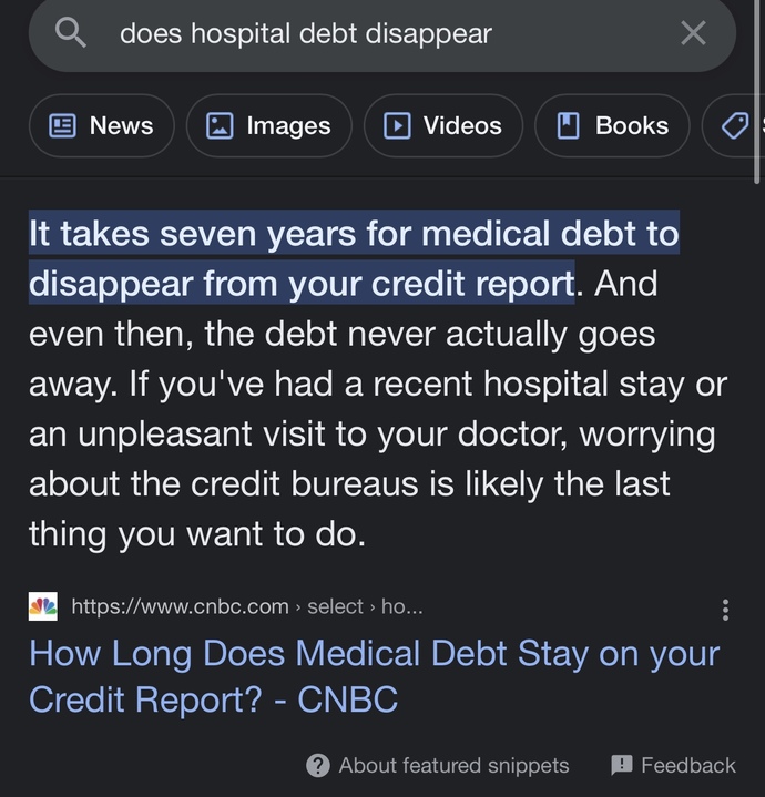 Is it actually true that medical debt disappears from your credit report after 7 years?