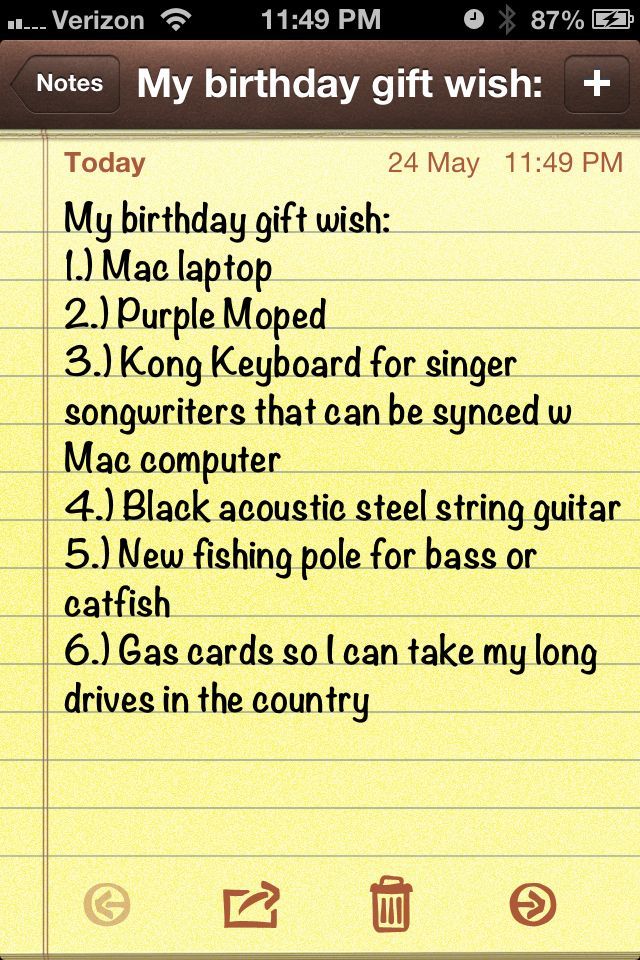 Do you write up Birthday and Christmas lists for your friends and/or family?
