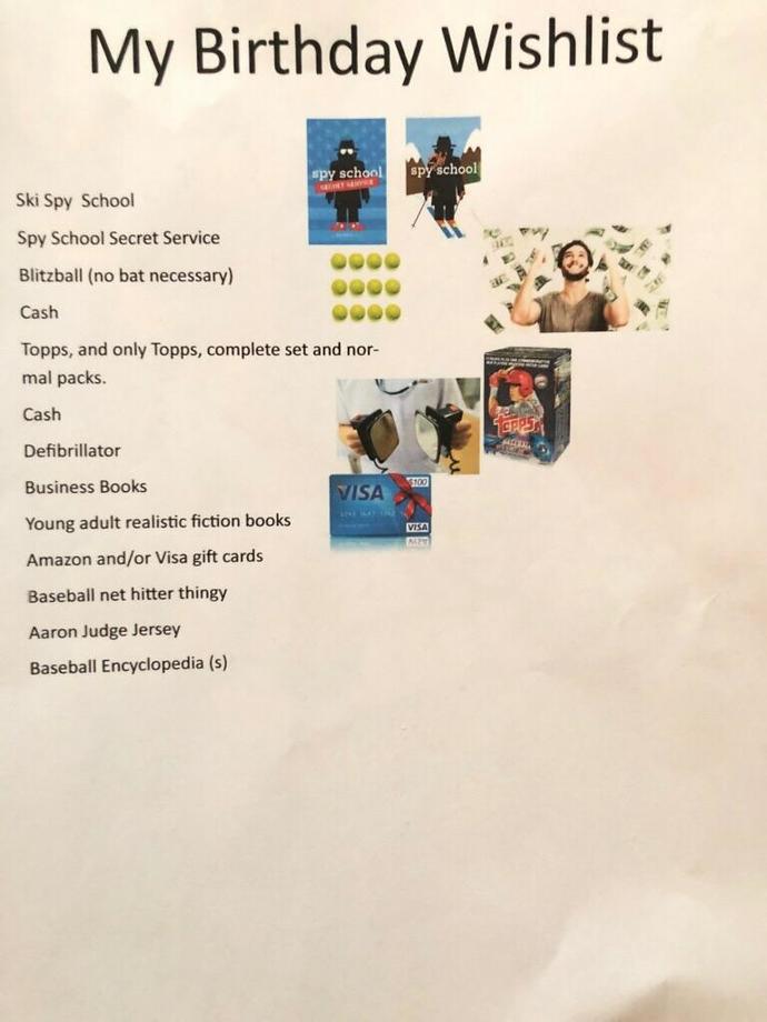 Do you write up Birthday and Christmas lists for your friends and/or family?