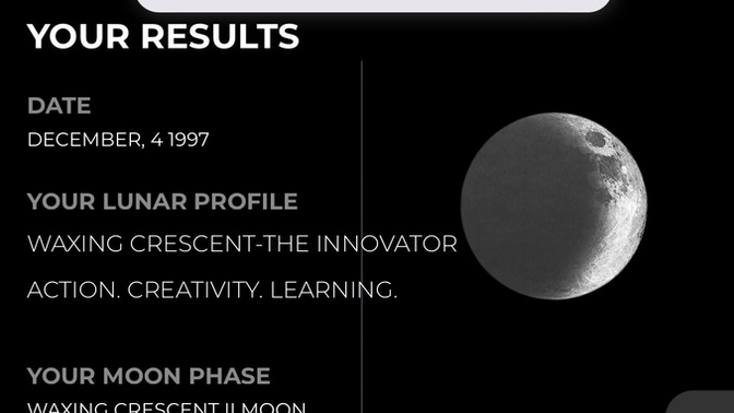 What did the moon look like the day you were born?
