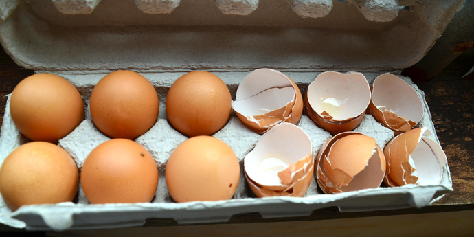 Why do eggs come in flimsy styrofoam cartons and batteries come in a package only chainsaws can open?