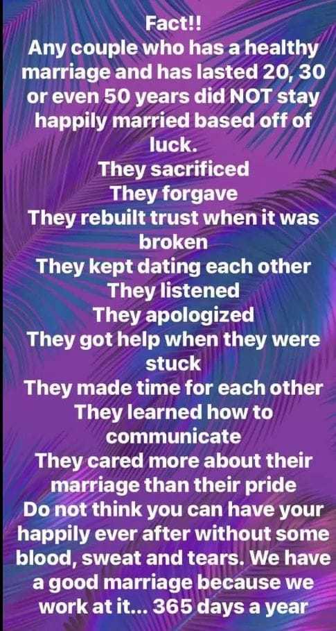 Is this still true for marriage today?
