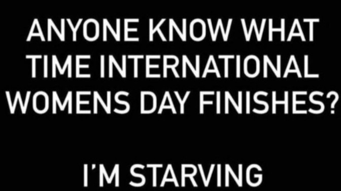 On International Women's Day, who cooked dinner?